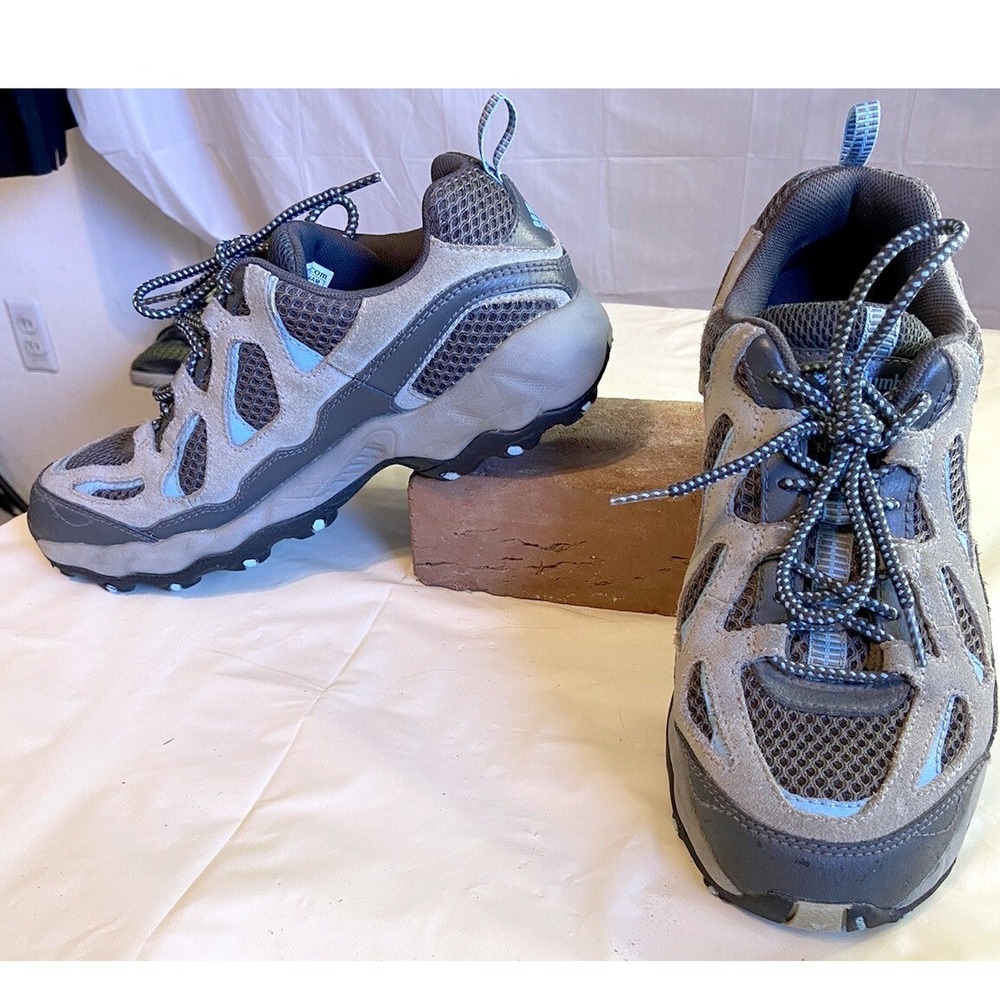 Columbia Omni-Grip Hiking Shoes Grey Blue Trail Sneakers BL3564-022 Size 10 - Picture 5 of 8